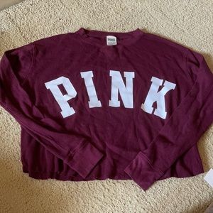 Thermal long sleeve crop PINK